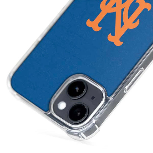 MLB New York Mets - Solid Distressed iPhone 15 Plus MagSafe Case