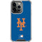 MLB New York Mets - Solid Distressed iPhone 14 Pro Clear Case