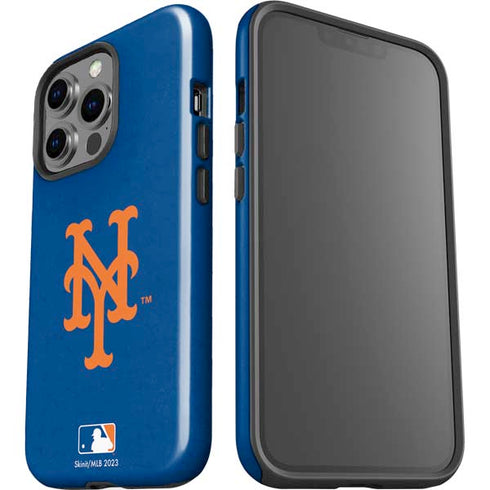 MLB New York Mets - Solid Distressed iPhone 15 Pro Impact Case