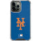 MLB New York Mets - Solid Distressed iPhone 14 Pro Max Clear Case