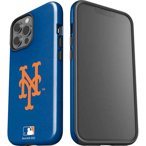 MLB New York Mets - Solid Distressed iPhone 15 Pro Max Impact Case