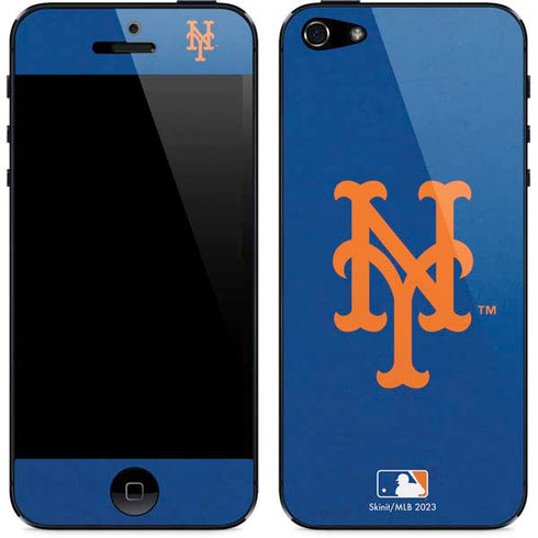 MLB New York Mets - Solid Distressed iPhone 5/5s/5SE Skin