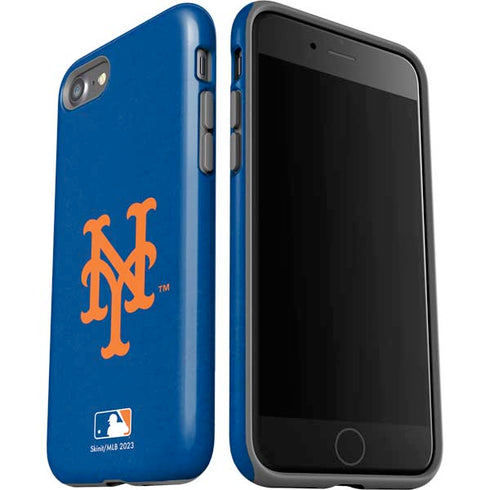 MLB New York Mets - Solid Distressed iPhone SE (2nd & 3rd Gen) Pro Case