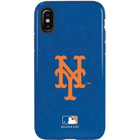 MLB New York Mets - Solid Distressed iPhone X Pro Case