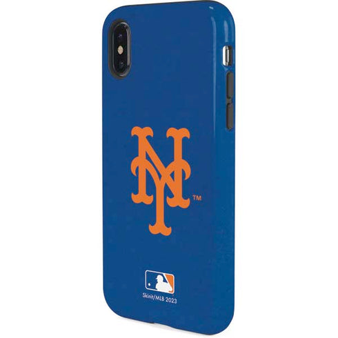 MLB New York Mets - Solid Distressed iPhone X Pro Case