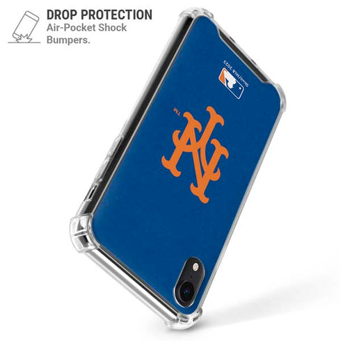 MLB New York Mets - Solid Distressed iPhone XR Clear Case