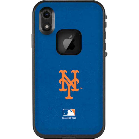 MLB New York Mets - Solid Distressed LifeProof Fre iPhone Skin