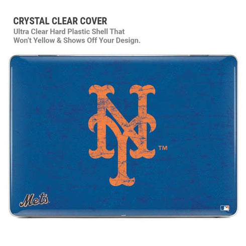 MLB New York Mets - Solid Distressed MacBook Air 13in M1 (2021) Case plus Skin