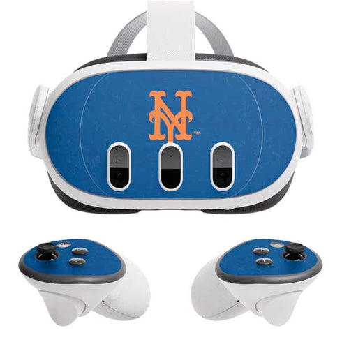 MLB New York Mets - Solid Distressed Meta Quest 3 Skin