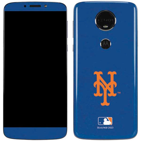 MLB New York Mets - Solid Distressed Moto E5 Plus Skin