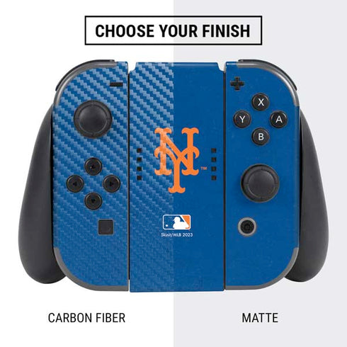 MLB New York Mets - Solid Distressed Nintendo Switch Bundle Skin