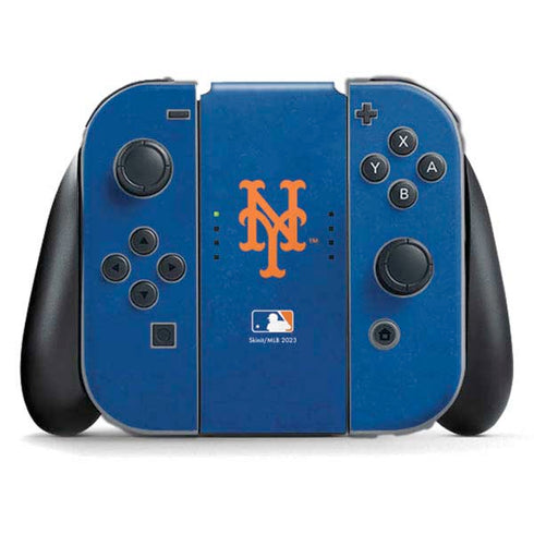 MLB New York Mets - Solid Distressed Nintendo Switch (2017-2021) Joy-Con Controller Skin
