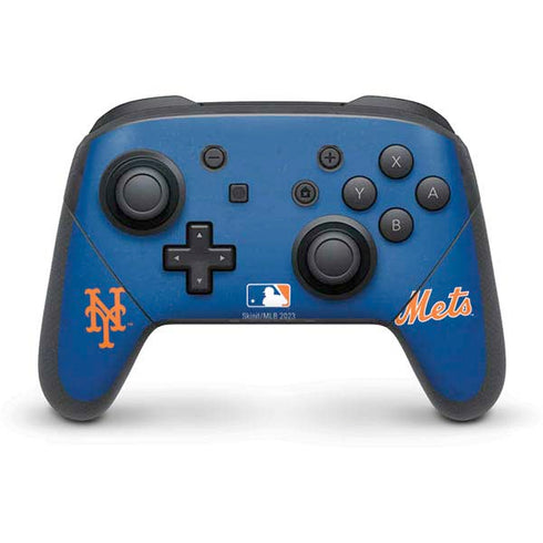 MLB New York Mets - Solid Distressed Nintendo Switch Pro Controller Skin