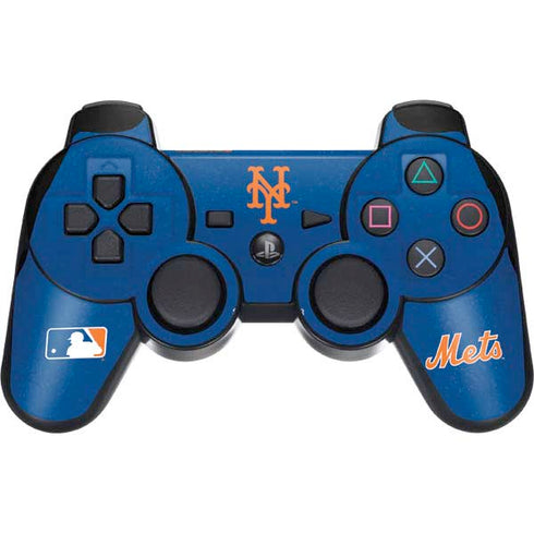 MLB New York Mets - Solid Distressed PS3 Dual Shock wireless controller Skin