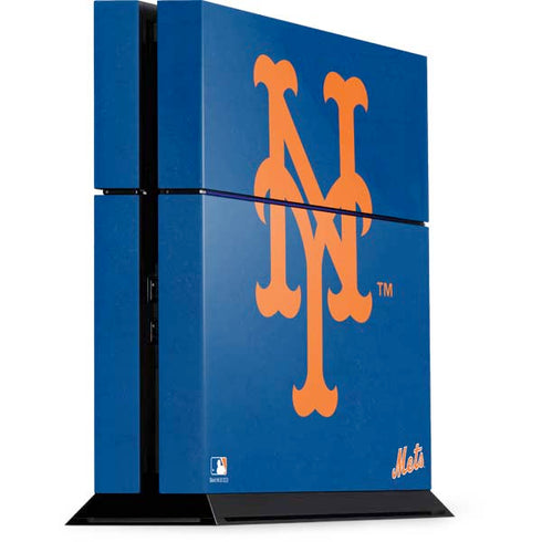 MLB New York Mets - Solid Distressed PS4 Console Skin