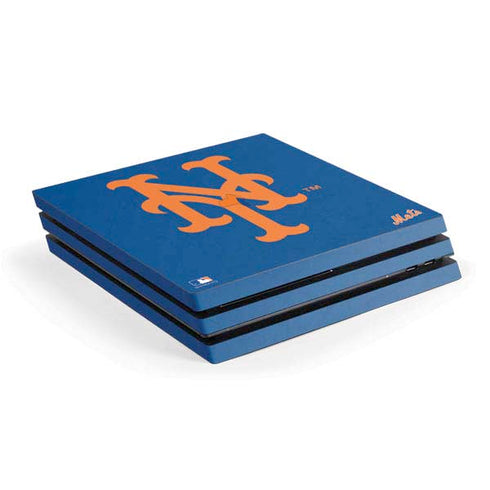 MLB New York Mets - Solid Distressed PS4 Pro Console Skin