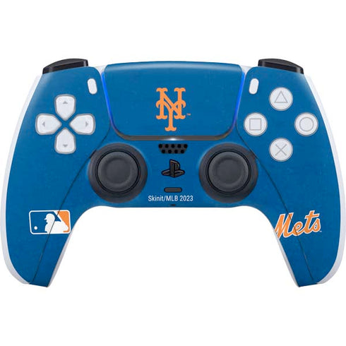 MLB New York Mets - Solid Distressed PS5 Controller Skin