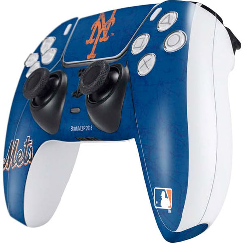 MLB New York Mets - Solid Distressed PS5 Controller Skin