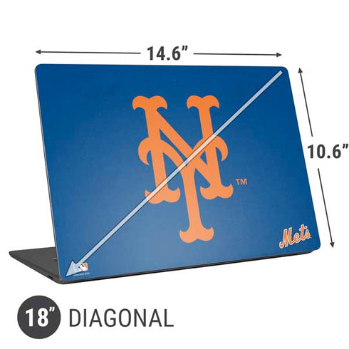 MLB New York Mets - Solid Distressed Universal Laptop 18in (14.6 x 10.6in) Skin