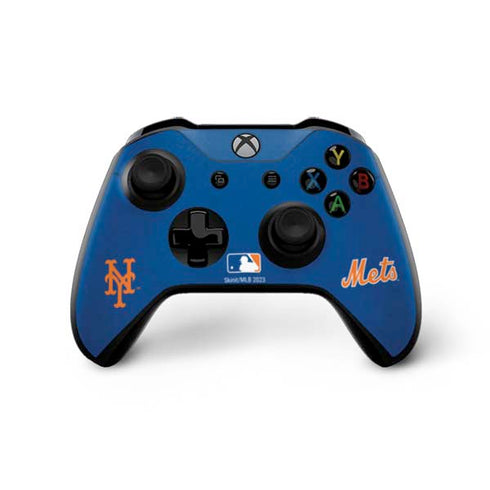 MLB New York Mets - Solid Distressed Xbox One X Controller Skin