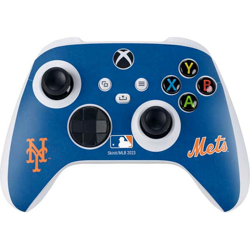 MLB New York Mets - Solid Distressed Xbox Series S Controller Skin