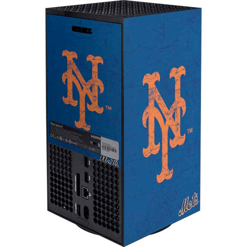MLB New York Mets - Solid Distressed Xbox Series X Bundle Skin