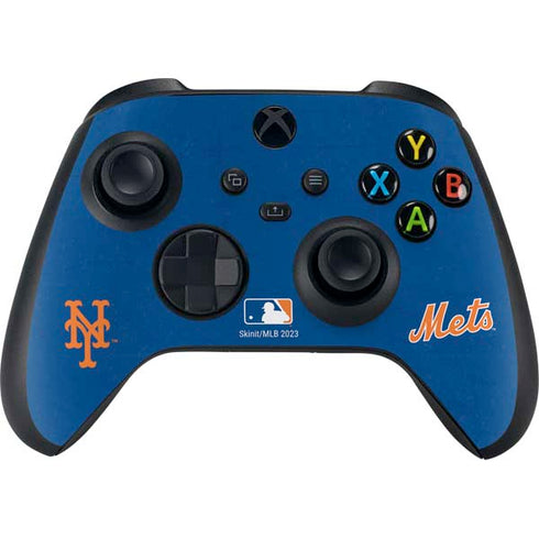 MLB New York Mets - Solid Distressed Xbox Series X Controller Skin