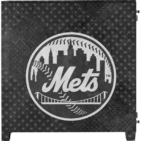MLB New York Mets Dark Wash Corsair 4000D Tempered Glass Mid-Tower ATX Case Skin