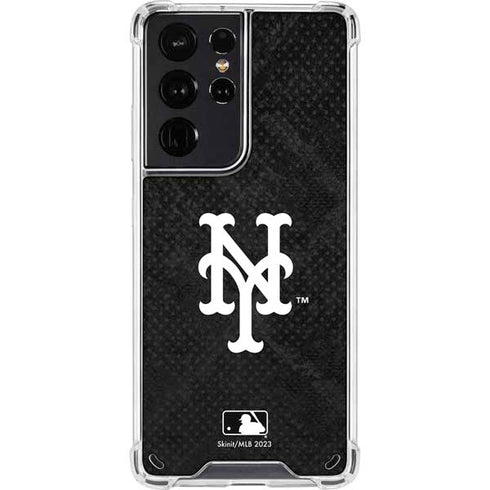 MLB New York Mets Dark Wash Galaxy S21 Ultra 5G Clear Case