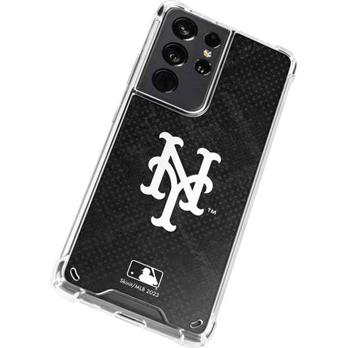 MLB New York Mets Dark Wash Galaxy S21 Ultra 5G Clear Case