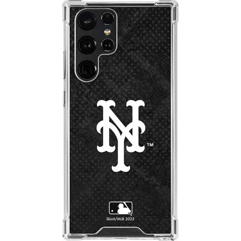 MLB New York Mets Dark Wash Galaxy S22 Ultra Clear Case