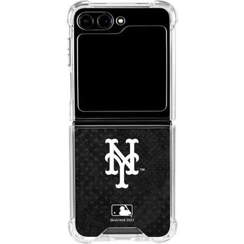 MLB New York Mets Dark Wash Galaxy Z Flip5 5G Clear Case