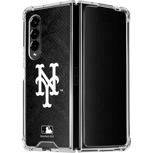 MLB New York Mets Dark Wash Galaxy Z Fold4 5G Clear Case