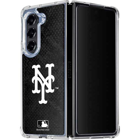 MLB New York Mets Dark Wash Galaxy Z Fold5 5G Clear Case