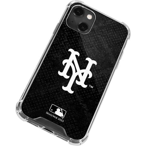 MLB New York Mets Dark Wash iPhone 13 Mini Clear Case
