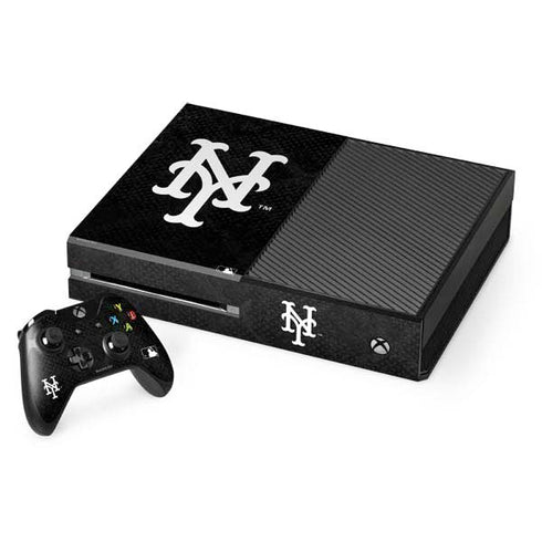 MLB New York Mets Dark Wash Xbox One Console and Controller Bundle Skin