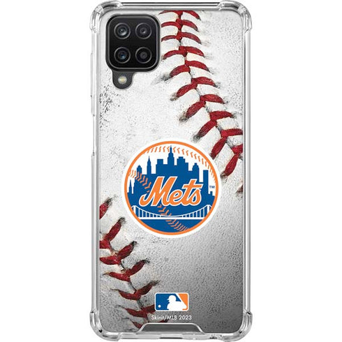 MLB New York Mets Game Ball Galaxy A12 Clear Case