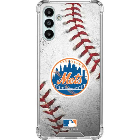 MLB New York Mets Game Ball Galaxy A13 5G Clear Case