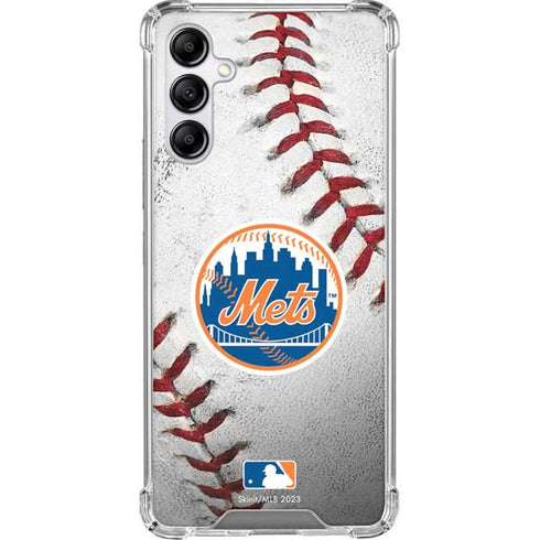 MLB New York Mets Game Ball Galaxy A14 5G Clear Case