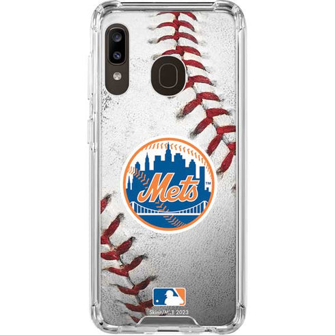 MLB New York Mets Game Ball Galaxy A30 Clear Case