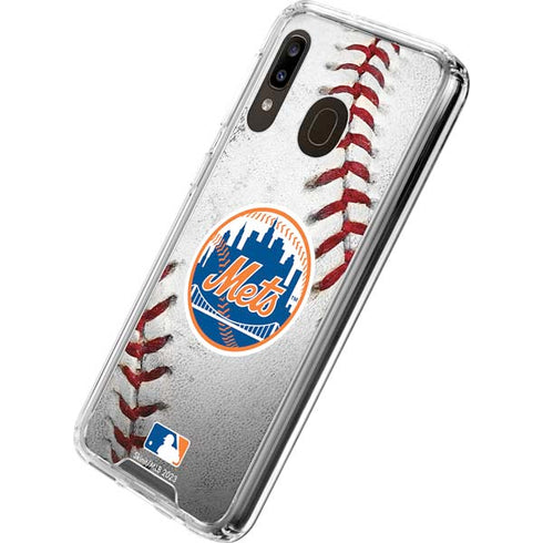 MLB New York Mets Game Ball Galaxy A30 Clear Case