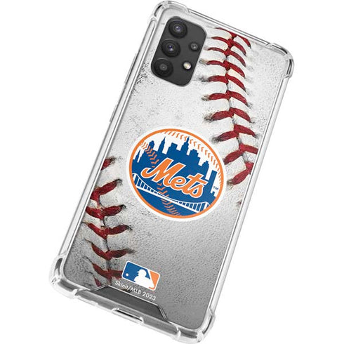 MLB New York Mets Game Ball Galaxy A32 5G Clear Case