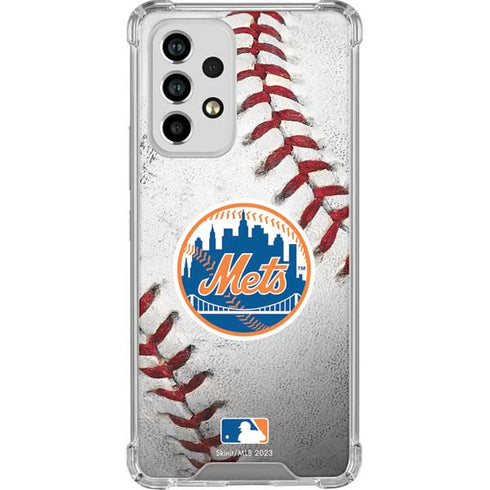 MLB New York Mets Game Ball Galaxy A33 5G Clear Case