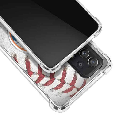 MLB New York Mets Game Ball Galaxy A52 5G Clear Case