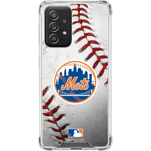 MLB New York Mets Game Ball Galaxy A52 5G Clear Case