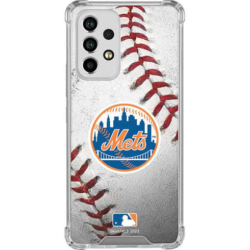 MLB New York Mets Game Ball Galaxy A53 5G Clear Case