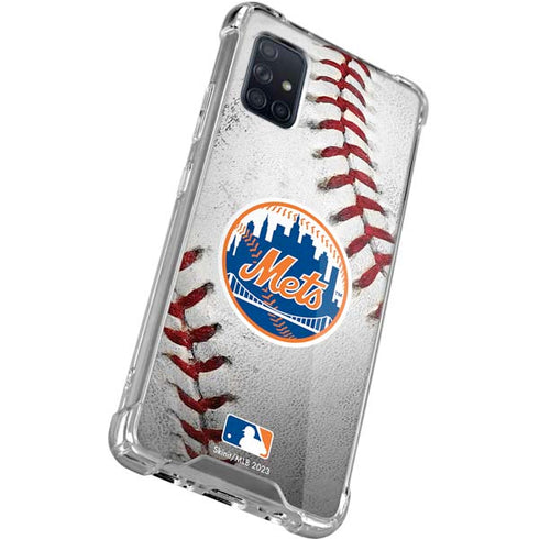 MLB New York Mets Game Ball Galaxy A71 5G Clear Case