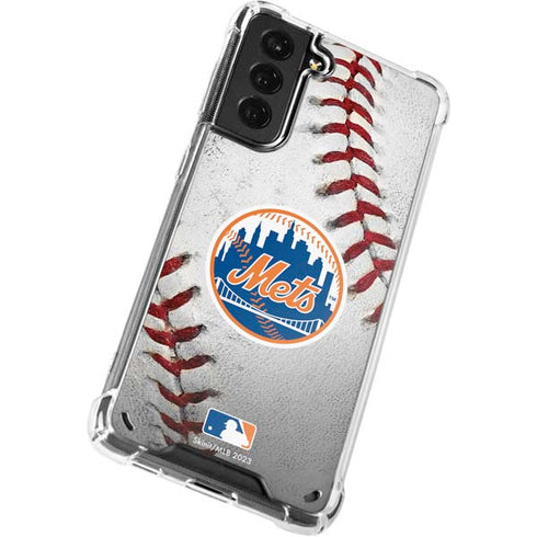 MLB New York Mets Game Ball Galaxy S21 Plus 5G Clear Case