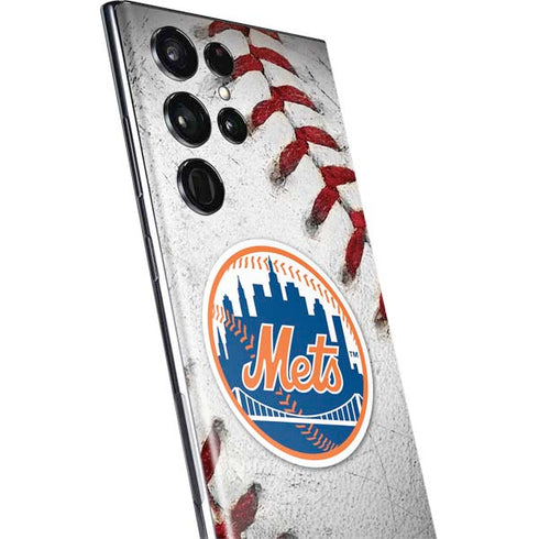 MLB New York Mets Game Ball Galaxy S22 Ultra Skin
