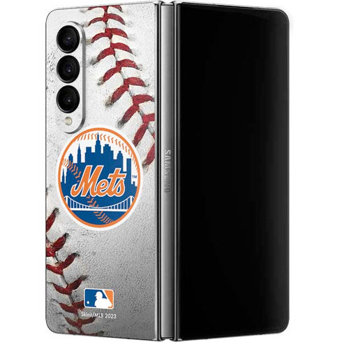 MLB New York Mets Game Ball Galaxy Z Fold4 5G Skin